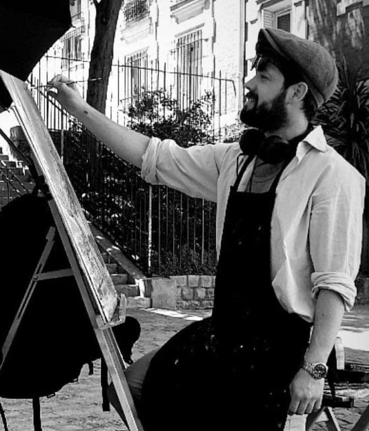 Alexandre Hassan peintre - exposition peinture Montmartre, restaurant Les Ambassades jusqu'au 25 novembre 2020